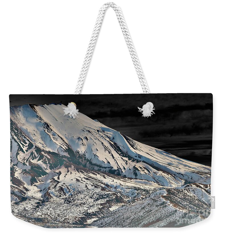 Dark Weekender Tote Bag featuring the photograph Mountain Moonlight by Rich Collins