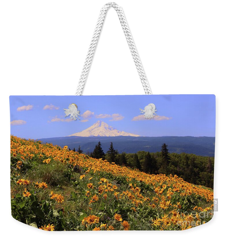 Oak Tree Weekender Tote Bag featuring the photograph Mt. Hood, Rowena Crest by Jeanette French