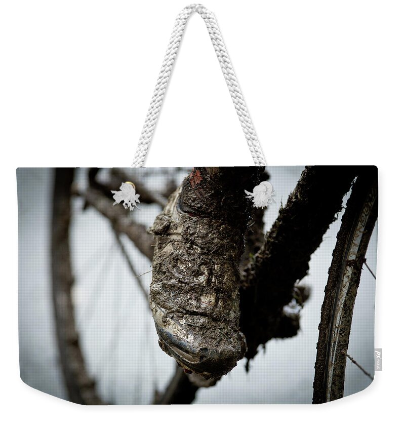 People Weekender Tote Bag featuring the photograph Muddy Days In Cyclocross by Mike Hone