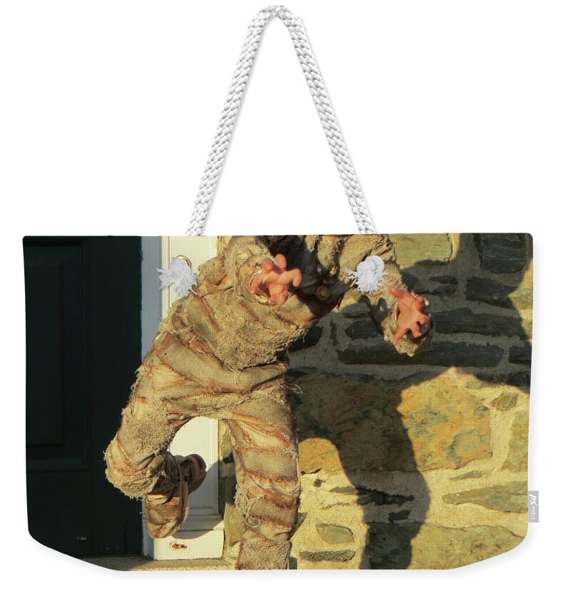Halloween Weekender Tote Bag featuring the photograph Mummy Costume 5 by Amy E Fraser