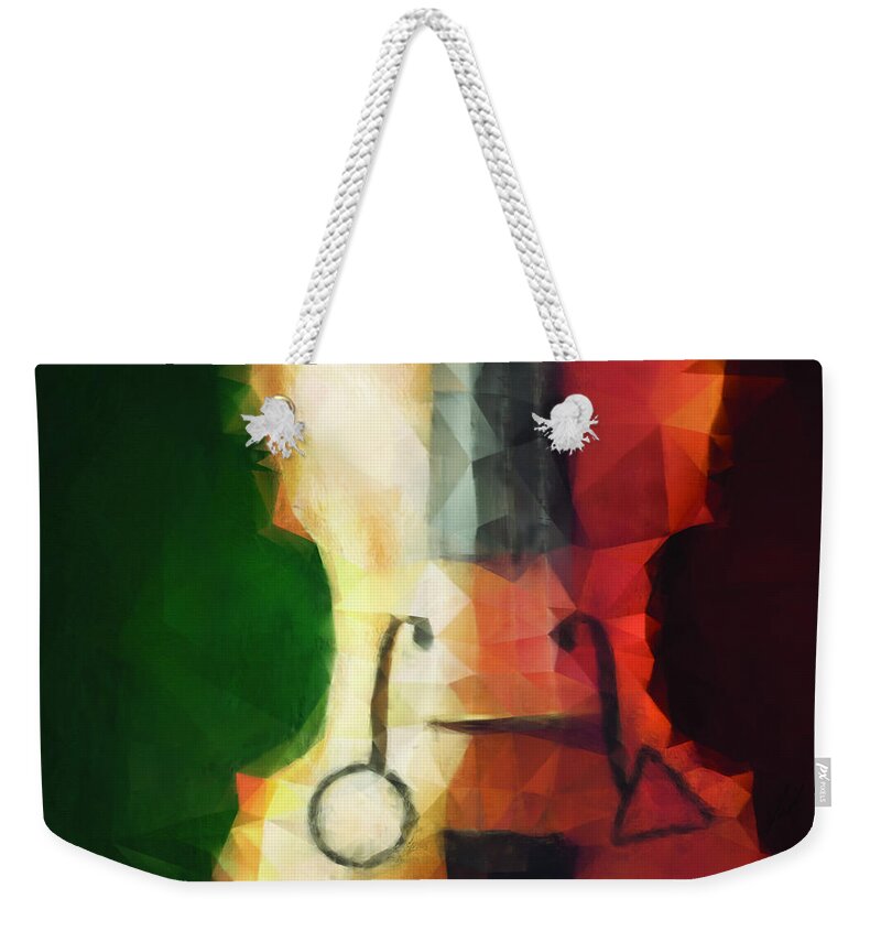 Muse Weekender Tote Bag featuring the painting Muse by Vart Studio