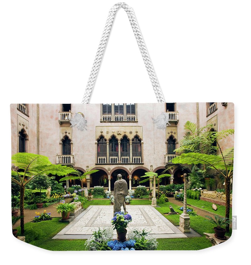Estock Weekender Tote Bag featuring the digital art Museum Courtyard by Massimo Borchi