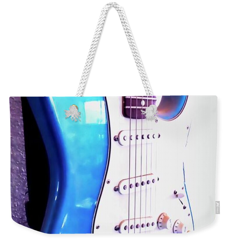 Arizona Weekender Tote Bag featuring the photograph My Blue Strat by Judy Kennedy