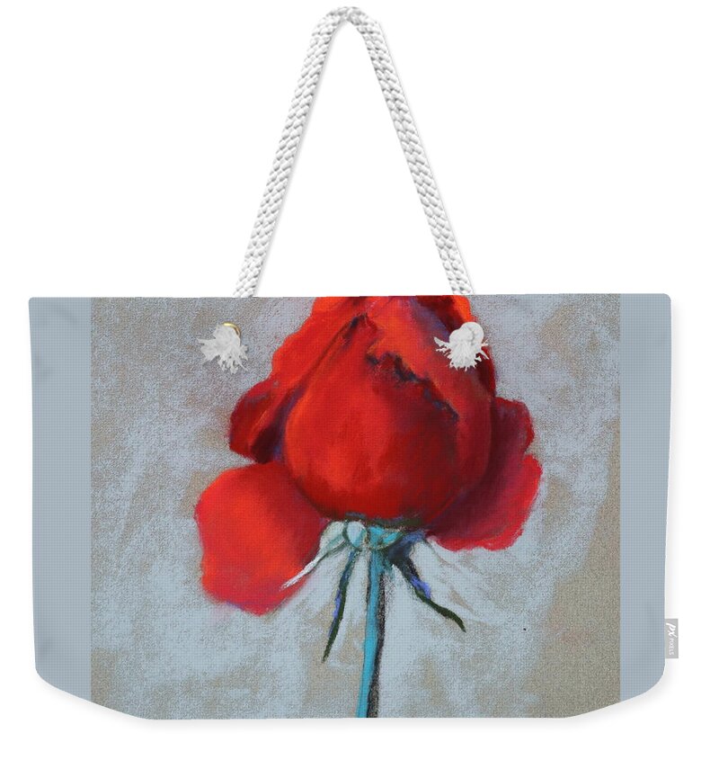 Rose Weekender Tote Bag featuring the pastel My One And Only by M Diane Bonaparte