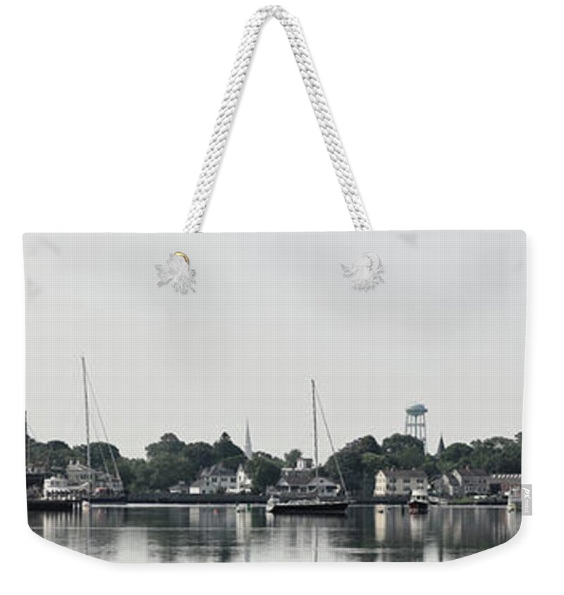 Harbor Weekender Tote Bag featuring the photograph Mystic Harbor by Doolittle Photography and Art