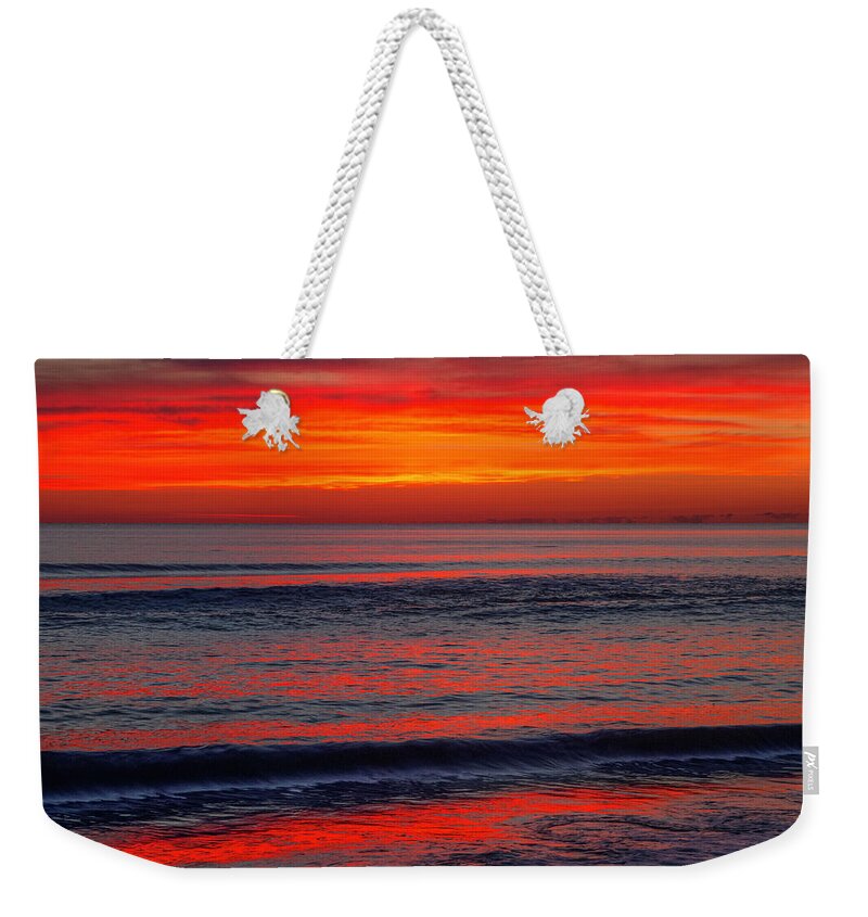 Nags Head Weekender Tote Bag featuring the photograph Nags Head Sunrise 2010-10 03 by Jim Dollar