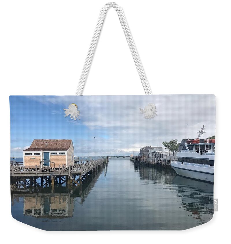 Photography Weekender Tote Bag featuring the photograph Nantucket Waterway by Marian Lonzetta