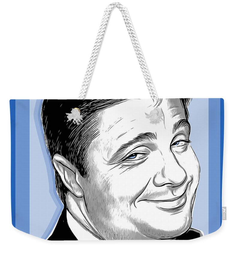 Nathan Lane Weekender Tote Bag featuring the digital art Nathan Lane 2 by Greg Joens