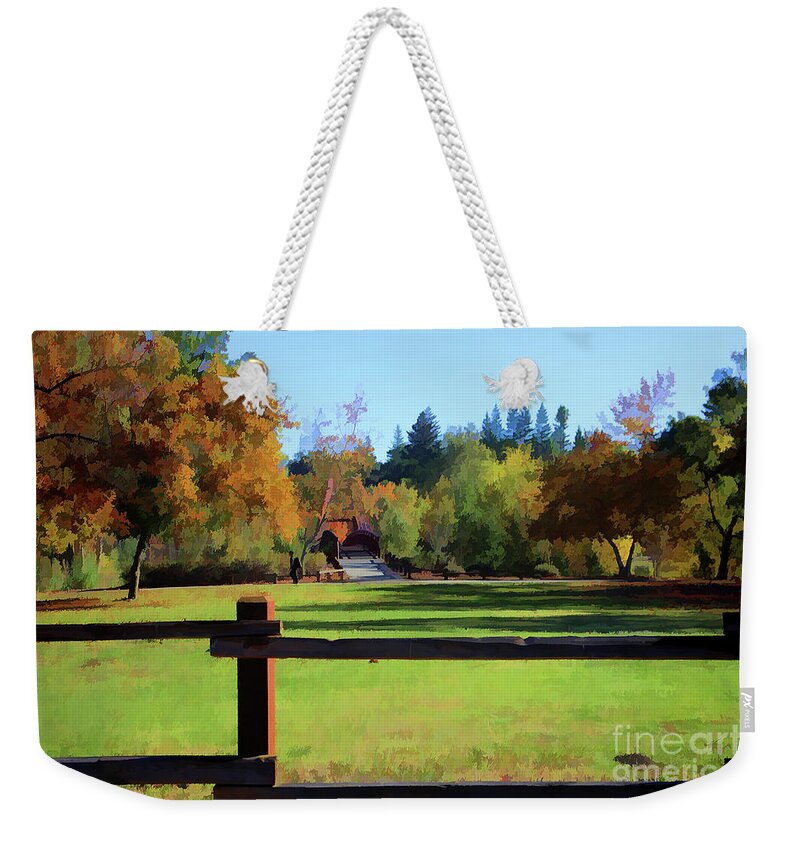 Autumn Weekender Tote Bag featuring the photograph Nature Colors Landscape Pasture by Chuck Kuhn