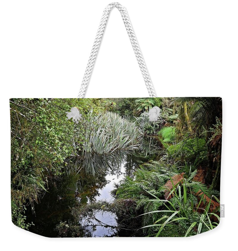 Plant Weekender Tote Bag featuring the photograph Nature reflections by Martin Smith