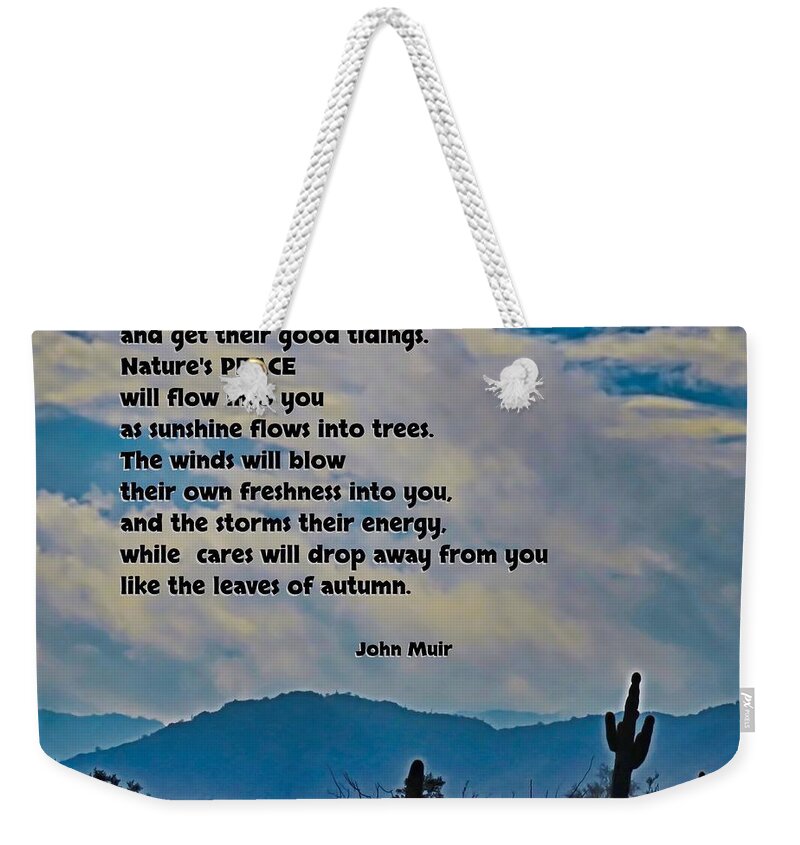 Adage Weekender Tote Bag featuring the photograph Nature's Peace by Judy Kennedy