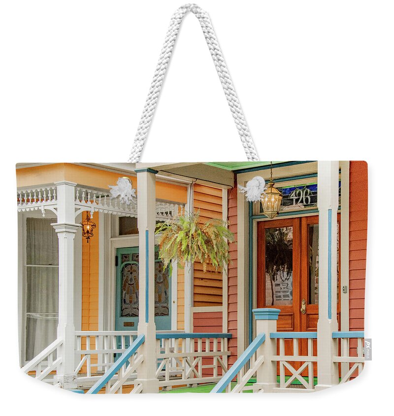 Victorian District Weekender Tote Bag featuring the photograph Neighborly in Savannah by Marcy Wielfaert