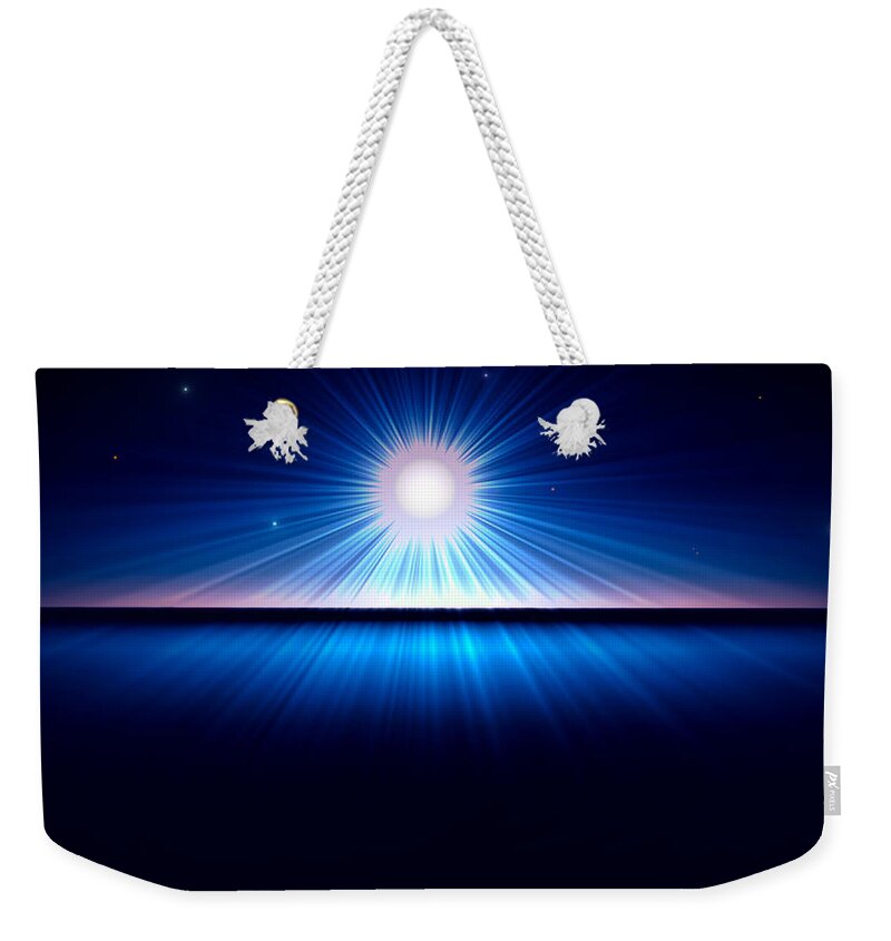 Sky Weekender Tote Bag featuring the digital art Nethereal by Danielle R T Haney