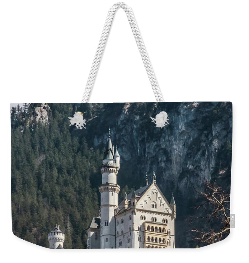 Bavaria Weekender Tote Bag featuring the photograph Neuschwanstein Castle on the Hill 2 by Dawn Richards