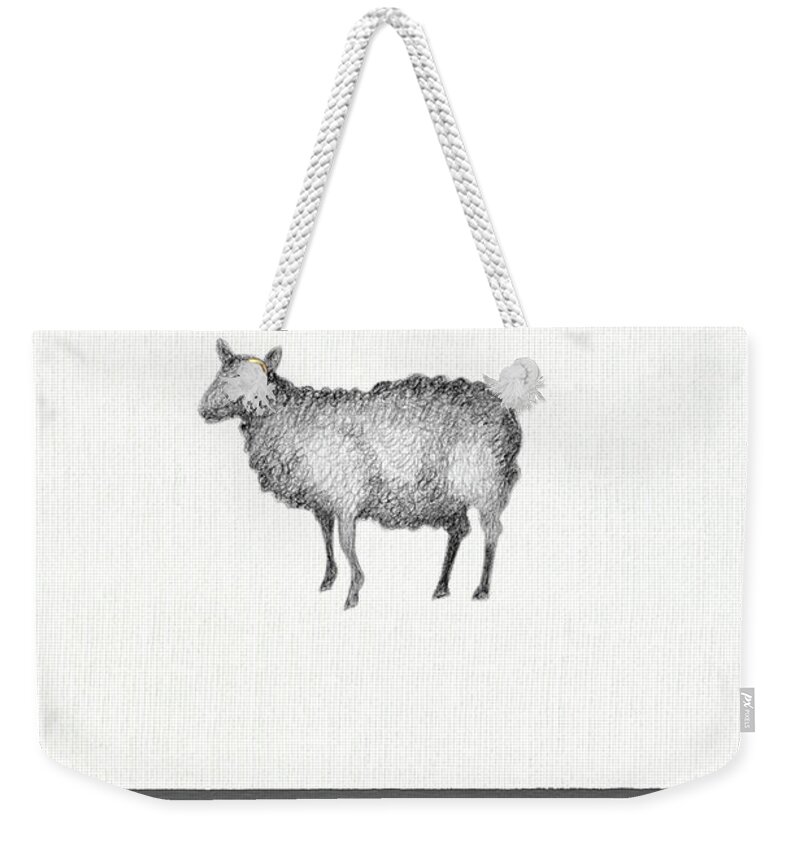 Neutral Weekender Tote Bag featuring the mixed media Neutral Inspirated Farm I by Janice Gaynor