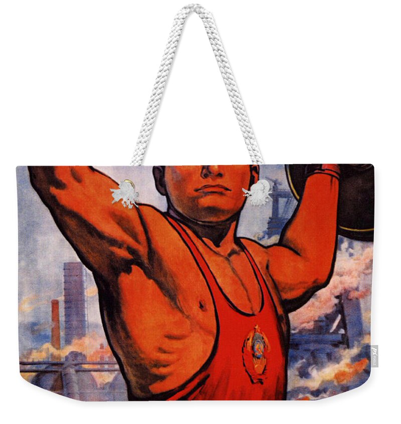 Man Weekender Tote Bag featuring the digital art New Achievements in work and sport by Long Shot