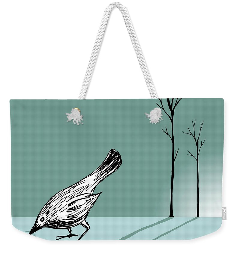 Shadow Weekender Tote Bag featuring the digital art New Day by Bodhi Hill