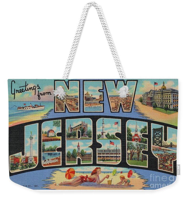 Greetings Weekender Tote Bag featuring the photograph New Jersey Greetings - version 1 by Mark Miller