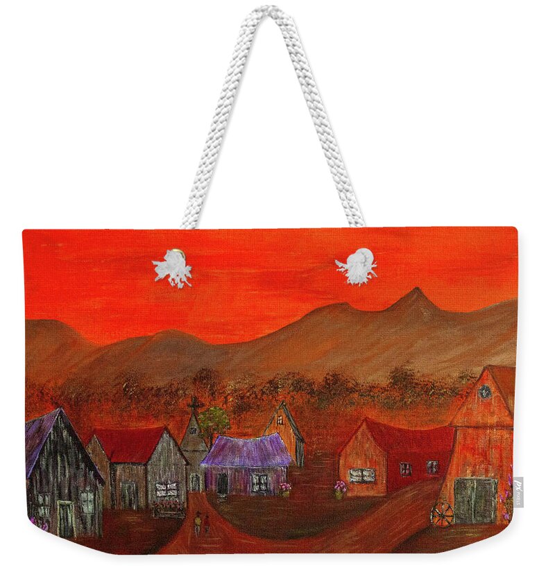 New Weekender Tote Bag featuring the painting New Mexico Dreaming by Randy Sylvia
