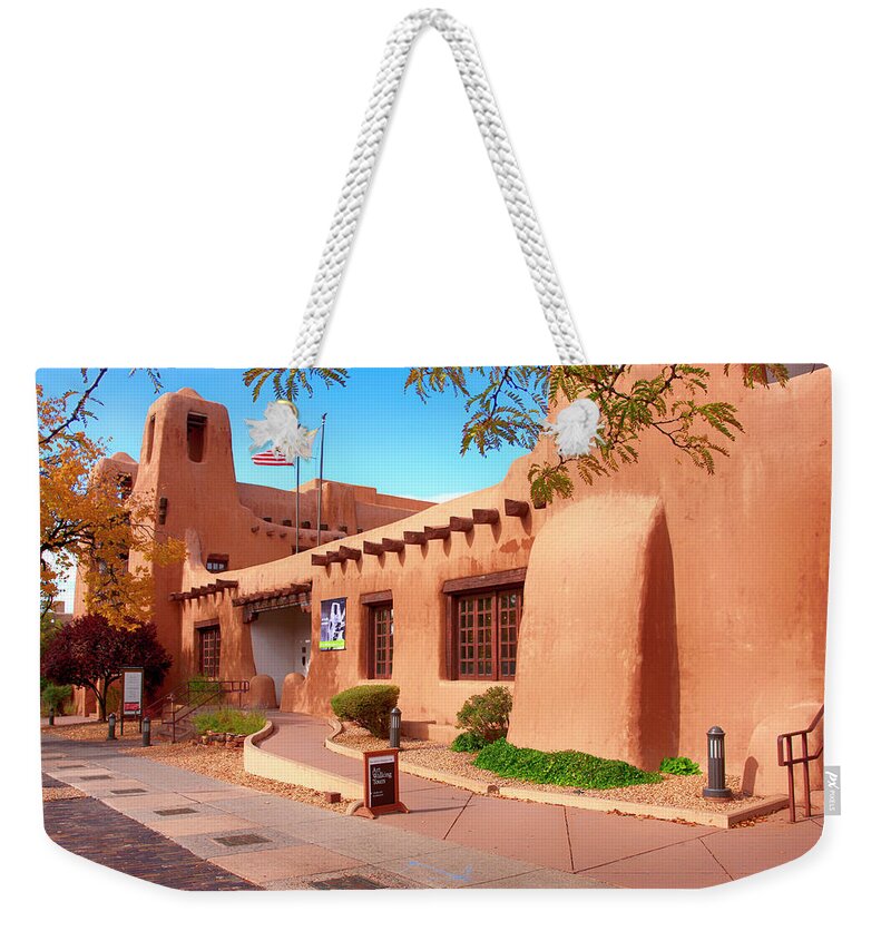 New Mexico Museum Of Art Weekender Tote Bag featuring the photograph New Mexico Museum of Art by Chris Smith