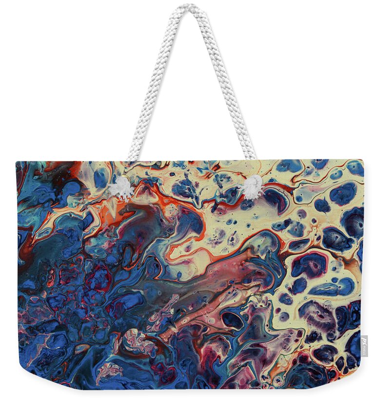 Fluid Weekender Tote Bag featuring the painting New Painting Who Dis by Jennifer Walsh
