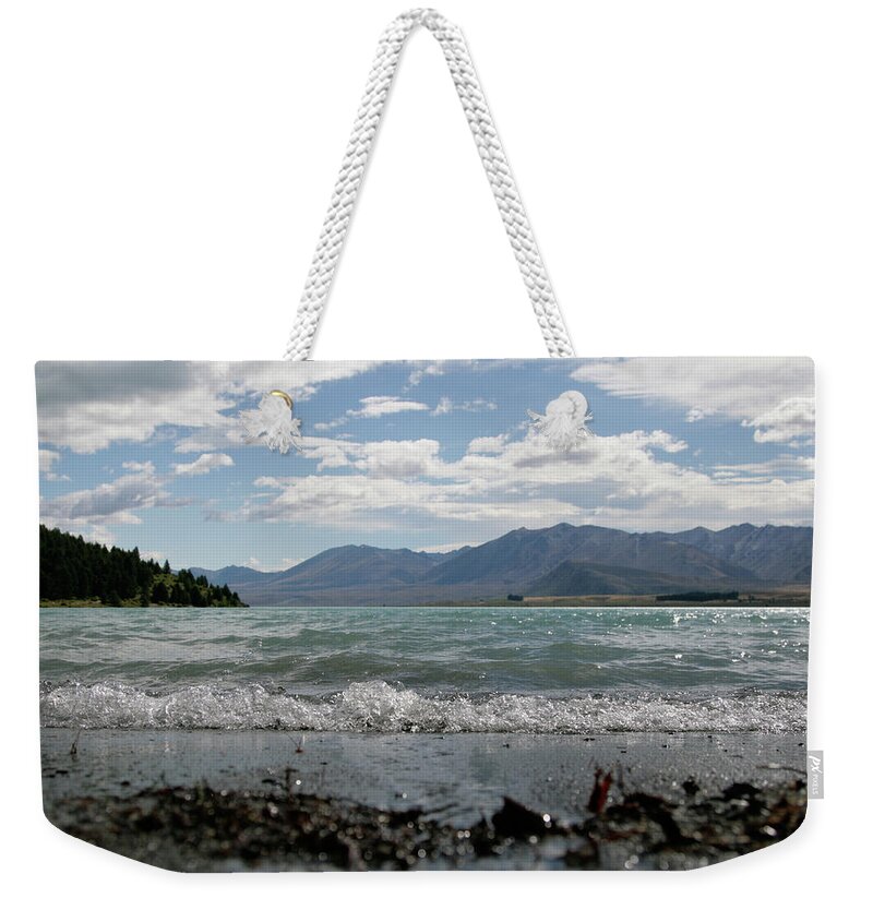 Water's Edge Weekender Tote Bag featuring the photograph New Zealand Landscape by Nerida Mcmurray Photography