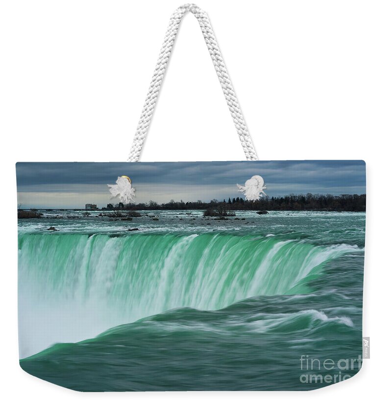 Niagara Falls Magical Hues Weekender Tote Bag featuring the photograph Niagara Falls Magical Hues by Rachel Cohen