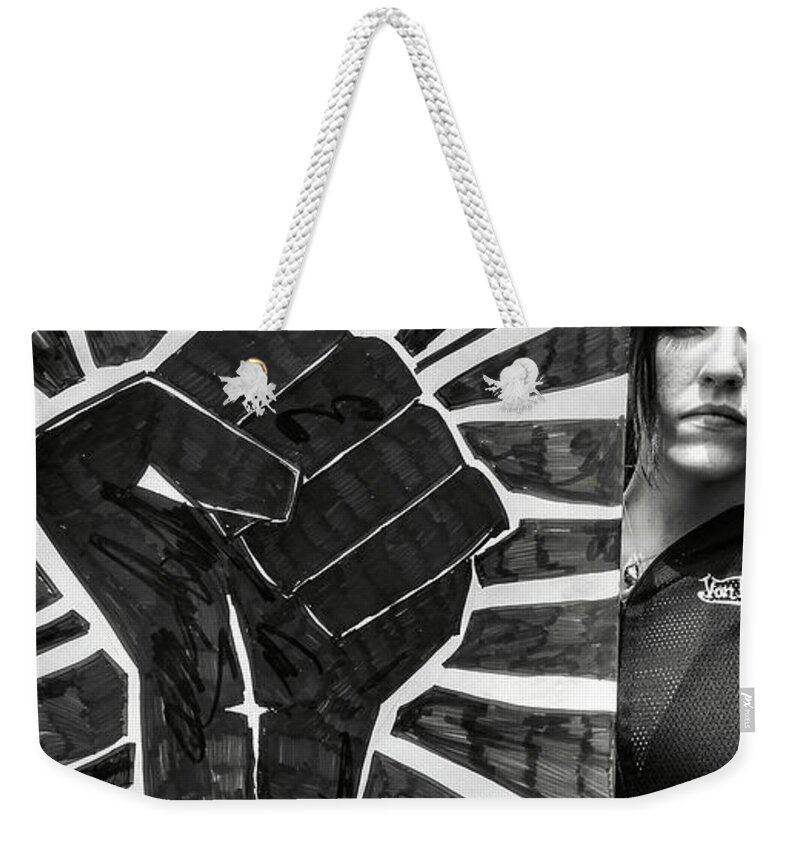 Hate Weekender Tote Bag featuring the photograph NoH8n by Al Harden