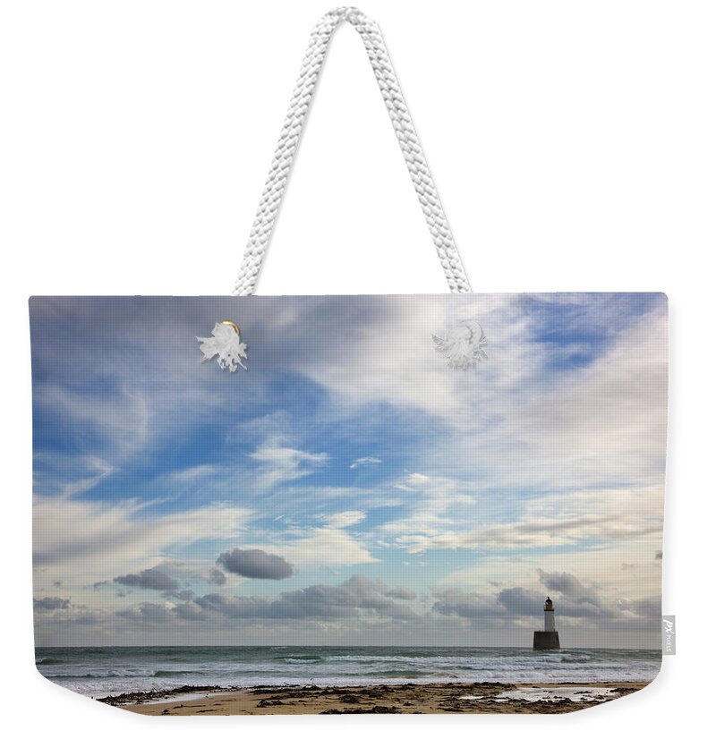 Scenics Weekender Tote Bag featuring the photograph North Sea Lighthouse - Morning Light by Theasis