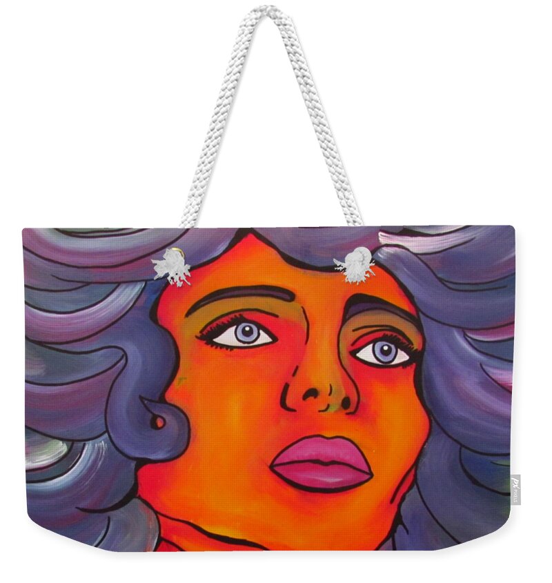 Acrylic Painting Weekender Tote Bag featuring the painting Nostalia 2 by Patricia Piotrak