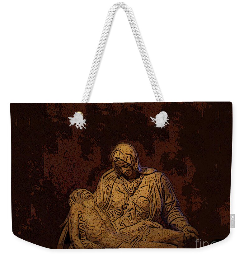 Pieta Weekender Tote Bag featuring the photograph Notre Dame Du Cap Pieta by Al Bourassa
