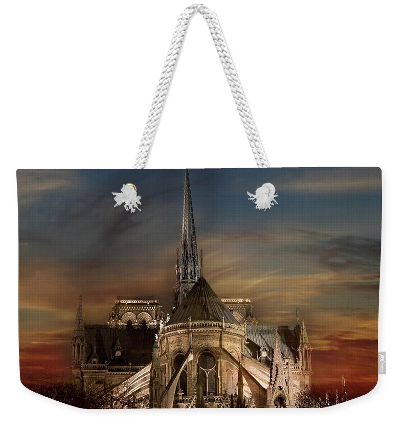 Evie Weekender Tote Bag featuring the photograph Notre Dame Paris by Evie Carrier