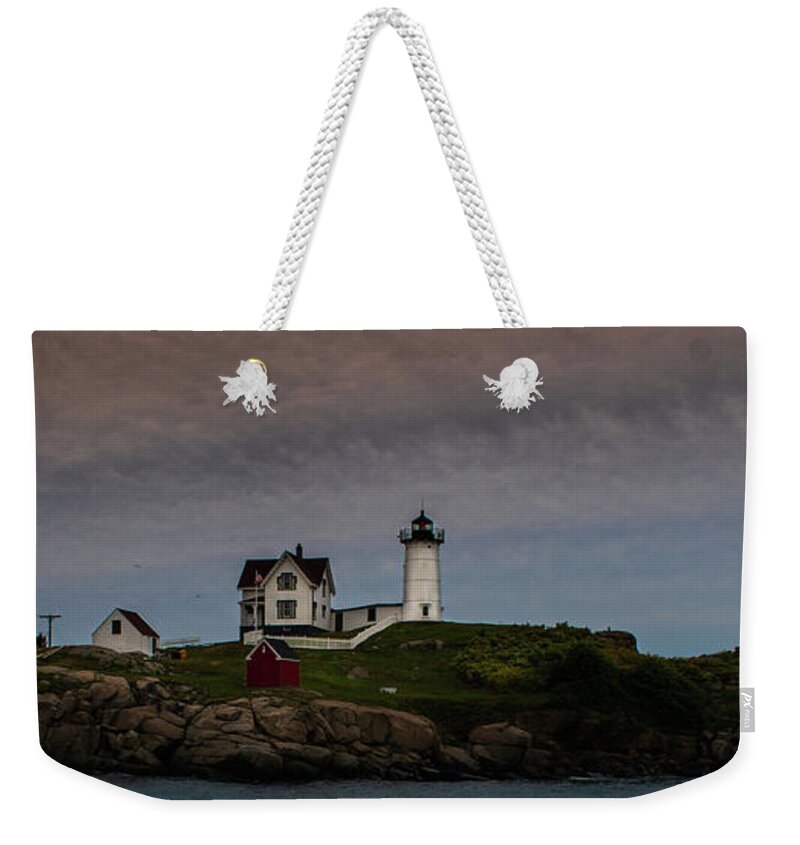 Nubble Weekender Tote Bag featuring the photograph Nubble LIght-Sept19 by Vicky Edgerly