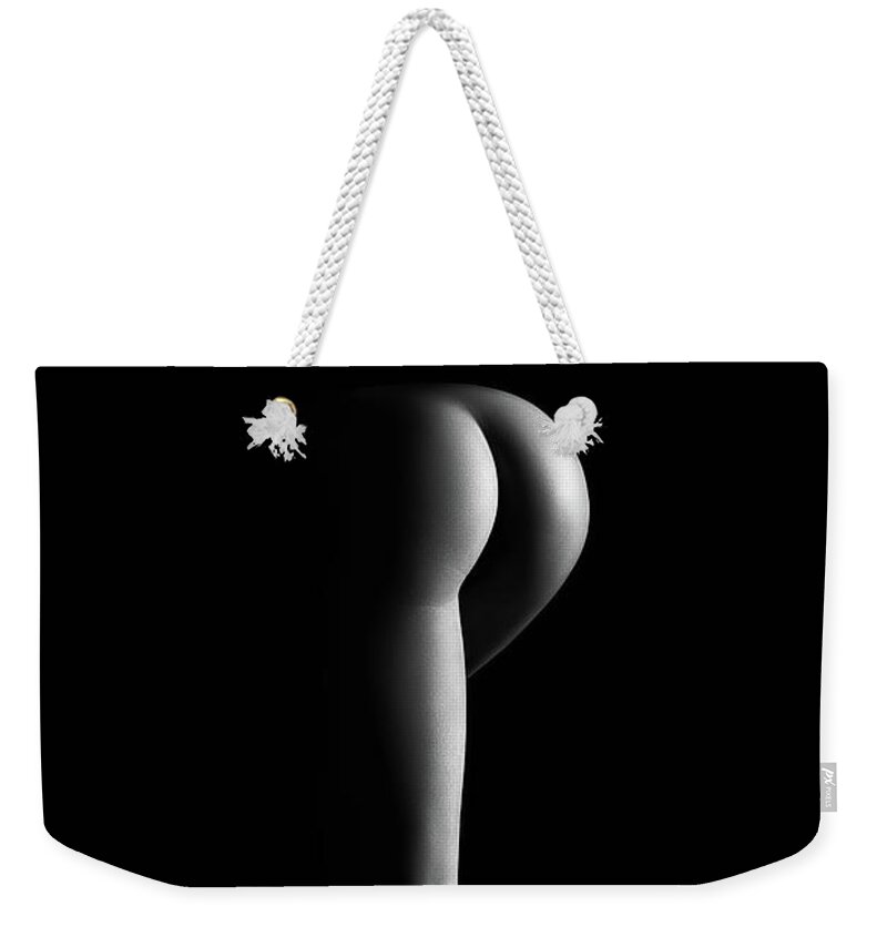 Woman Weekender Tote Bag featuring the photograph Nude woman bodyscape 38 by Johan Swanepoel