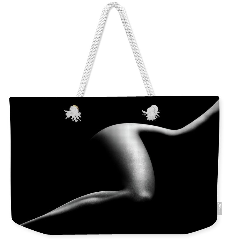 #faatoppicks Weekender Tote Bag featuring the photograph Nude woman bodyscape 9 by Johan Swanepoel