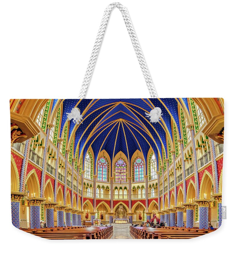 Architecture Weekender Tote Bag featuring the photograph Nuestra Senora de Fatima by Maria Coulson