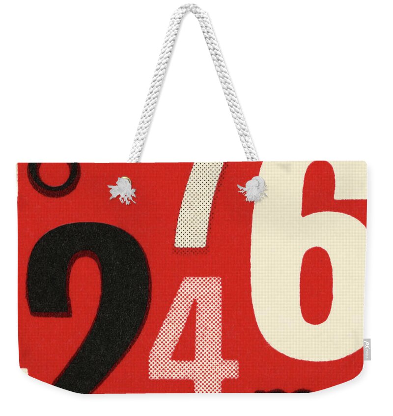 2 Weekender Tote Bag featuring the drawing Numbers by CSA Images