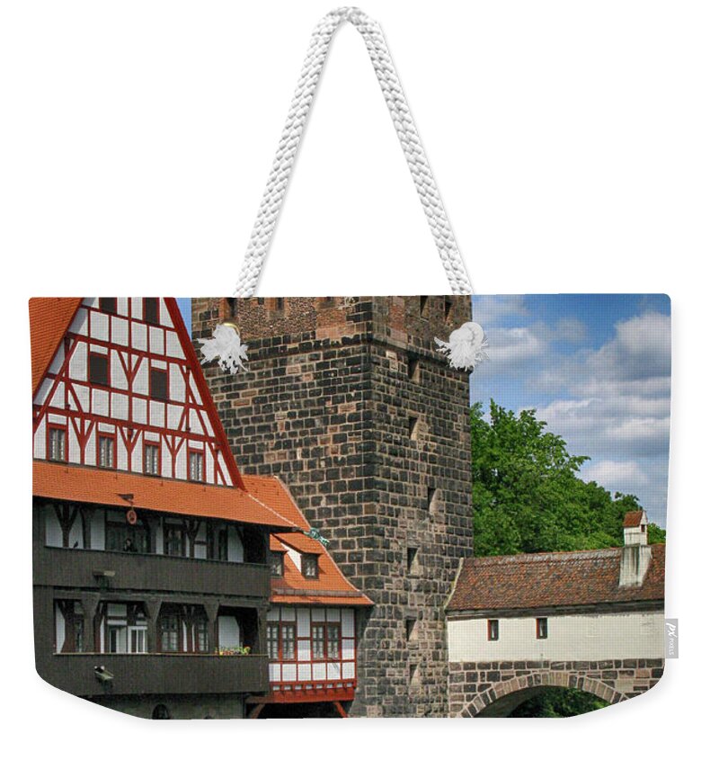 Nuremberg Medieval Buildings Weekender Tote Bag featuring the photograph Nuremberg Medieval Buildings by Doug Matthews