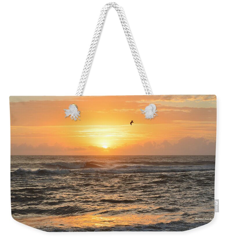 Obx Sunrise Weekender Tote Bag featuring the photograph OBX Sunrise 9/17/2018 by Barbara Ann Bell