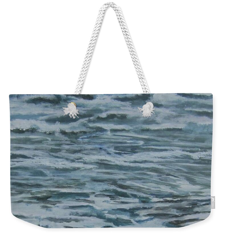 Painting Weekender Tote Bag featuring the painting Ocean, Ocean and More Ocean by Paula Pagliughi