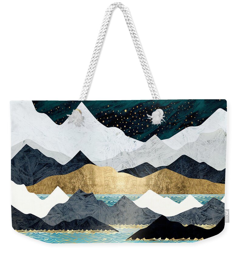 Ocean Weekender Tote Bag featuring the digital art Ocean Stars by Spacefrog Designs
