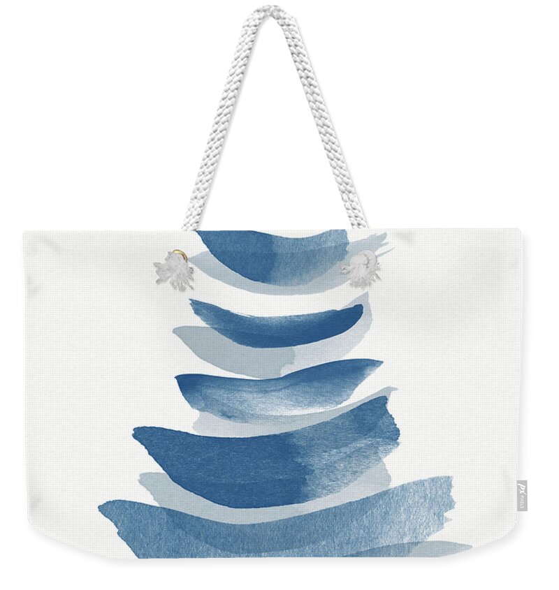 Abstract Weekender Tote Bag featuring the mixed media Ocean Zen 2 - Art by Linda Woods by Linda Woods