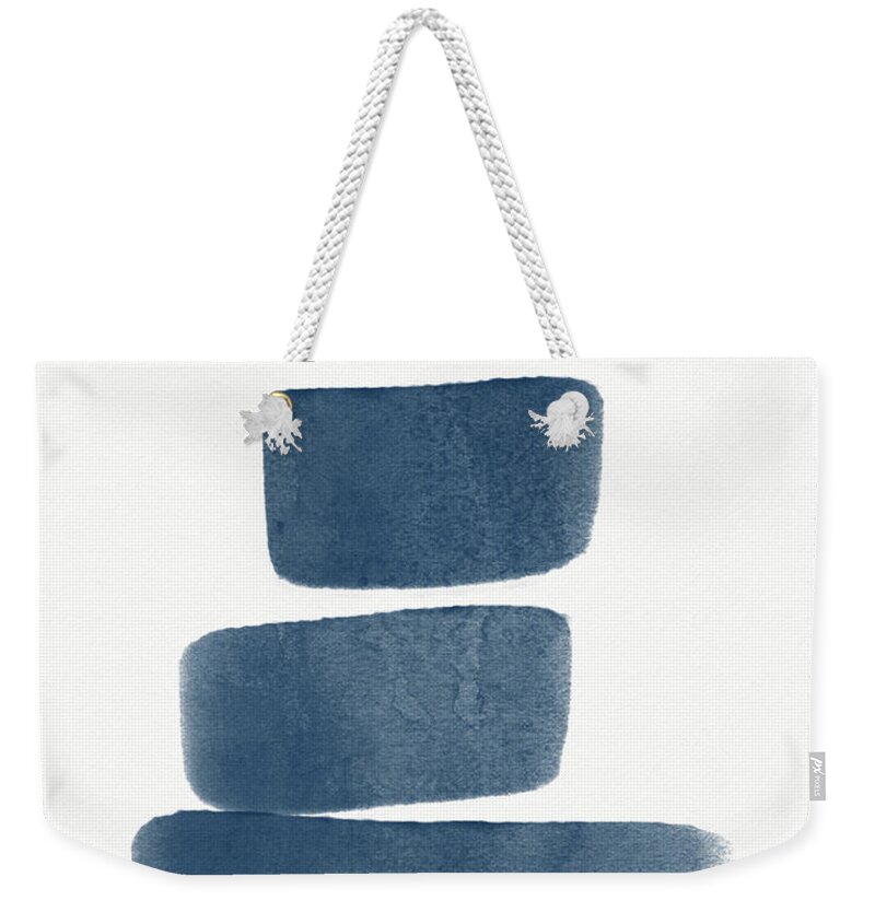 Abstract Weekender Tote Bag featuring the mixed media Ocean Zen 3- Art by Linda Woods by Linda Woods