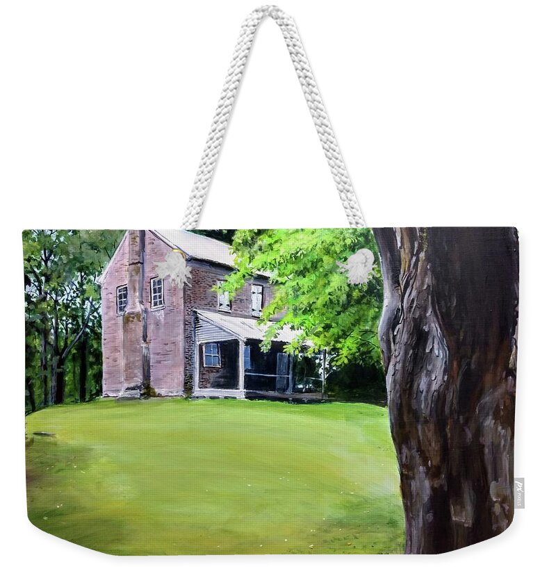 Landscape Weekender Tote Bag featuring the painting Oconee Station by William Brody