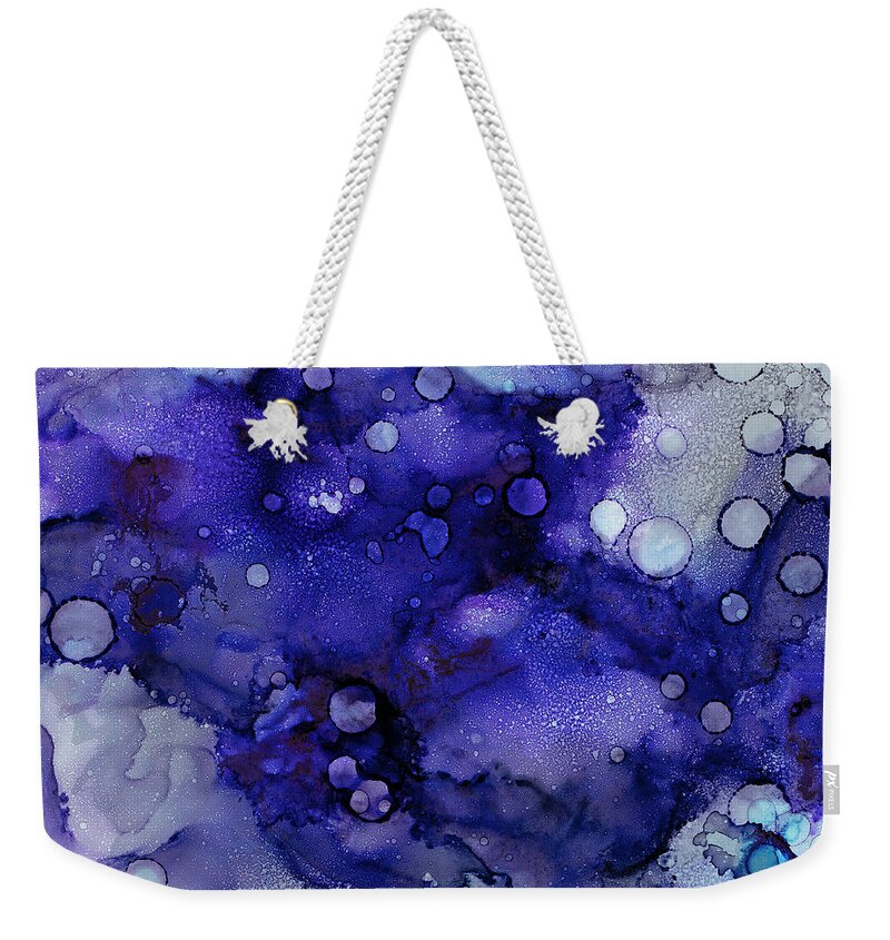 Space Weekender Tote Bag featuring the painting Odyssey by Tamara Nelson