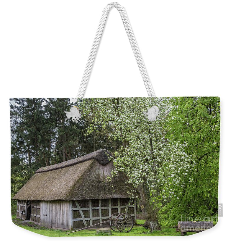 Barn Weekender Tote Bag featuring the photograph Old Barn in Spring by Eva Lechner