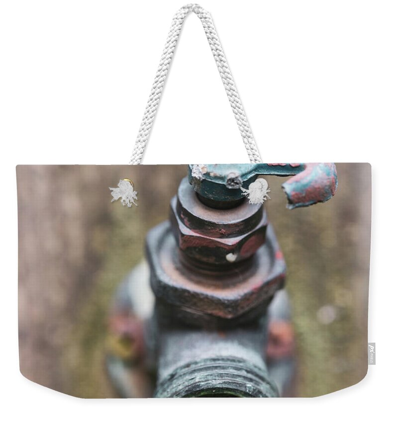 Spout Weekender Tote Bag featuring the photograph Macro Photography - Gardening by Amelia Pearn