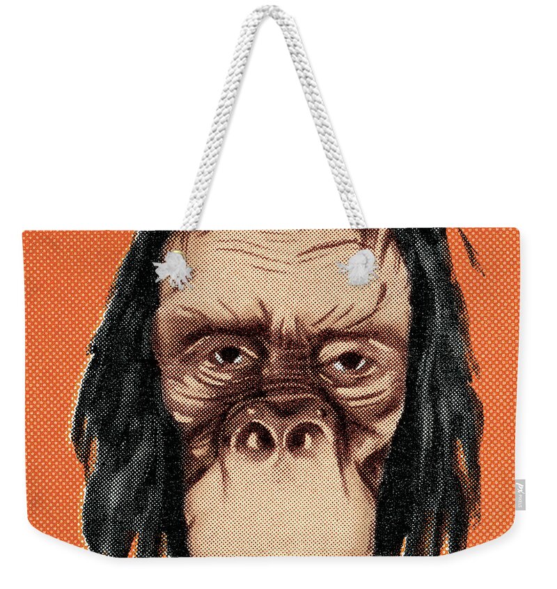 Animal Weekender Tote Bag featuring the drawing Old gorilla by CSA Images