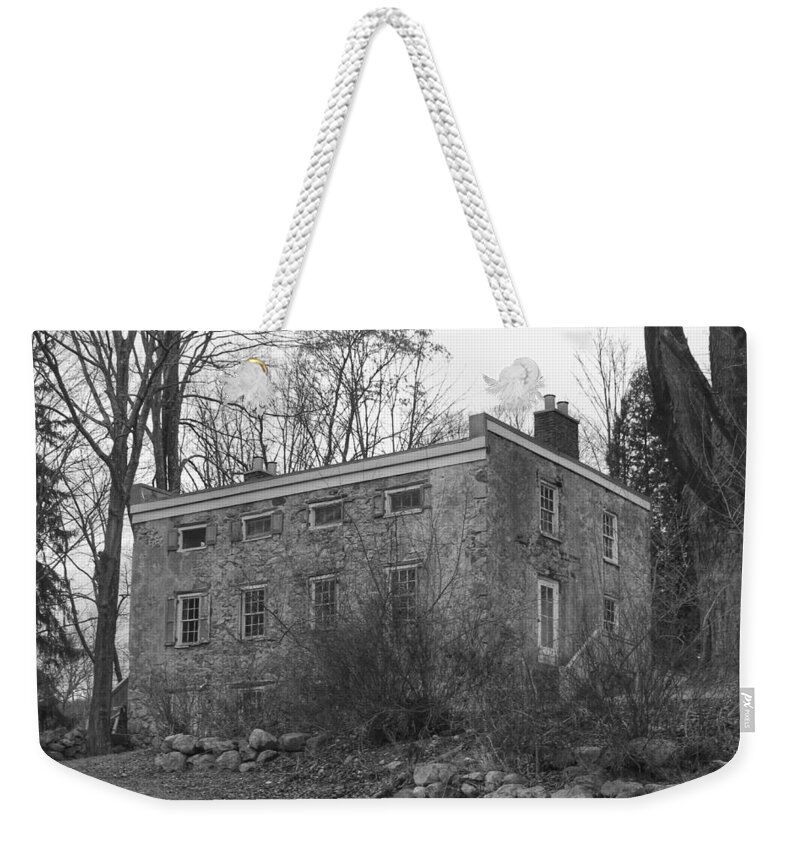 Waterloo Village Weekender Tote Bag featuring the photograph Old Stone House - Waterloo Village by Christopher Lotito