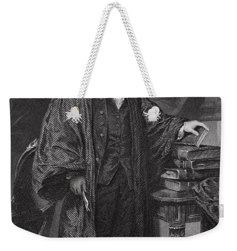 Oliver Weekender Tote Bag featuring the painting Oliver Ellsworth by Alonzo Chappel
